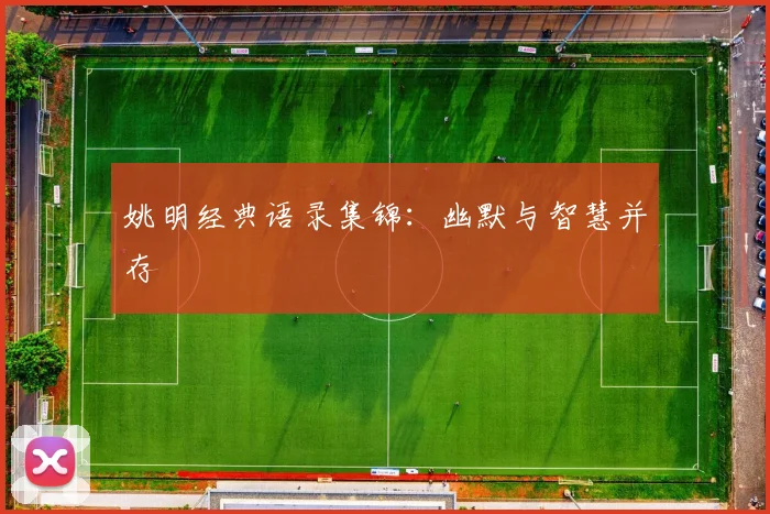 姚明经典语录集锦：幽默与智慧并存
